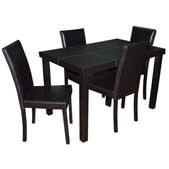 Foto Conjunto de mesa + 4 sillas polipiel