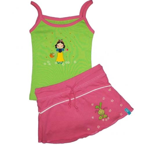 Foto Conjunto niña camiseta tirantes y falda pantalón foto 73444