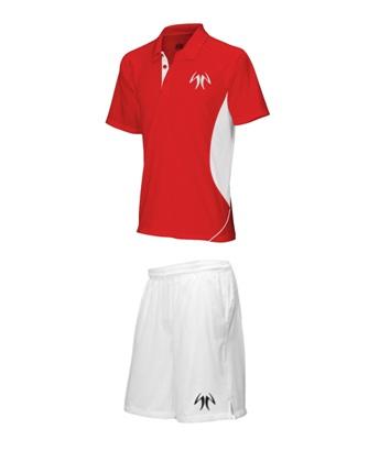 Foto Conjunto Padel Session Blanco Rojo
