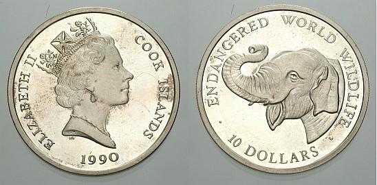 Foto Cook Islands 10 Dollars 1990