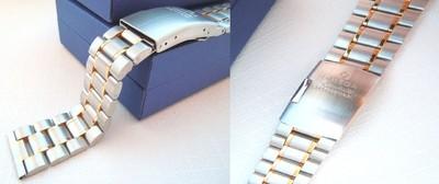 Foto correa reloj - watch band for omega-seamaster 20mm silver gold non curved foto 266444