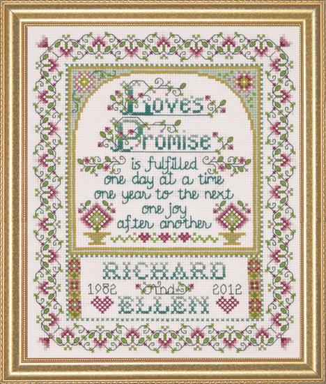 Foto Counted Cross Stitch Kit - Love's Promise 8x10 foto 908821