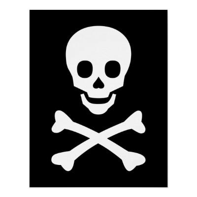 Foto Cráneo y bandera pirata Posters foto 373610