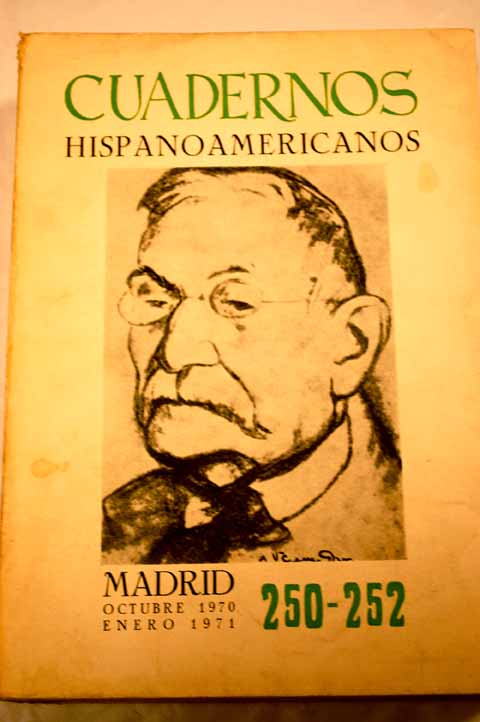 Foto Cuadernos hispanoamericanos. Revista mensual de cultura hispánica. Números 250-252. Homenaje a Galdos foto 788830