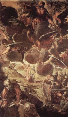 Foto Cuadro dibond: Jacopo Tintoretto - La Ascensión de Cristo - cuadro 5957 foto 47490