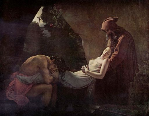 Foto Cuadro lienzo: Anne-Louis Girodet-Trioson - El entierro de Atala - cuadro 2734 foto 626221
