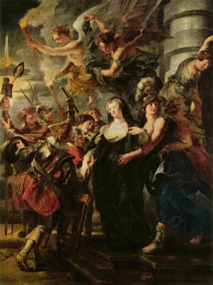 Foto Cuadro lienzo: Peter Paul Rubens - La reina se escapa de Blois - cuadro 5385 foto 704105