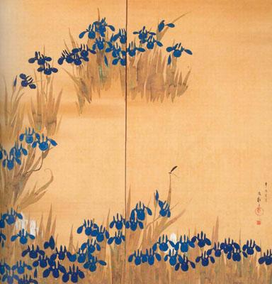 Foto Cuadro lienzo: Sakai Hoitsu - Lirios - cuadro 793136 foto 651906