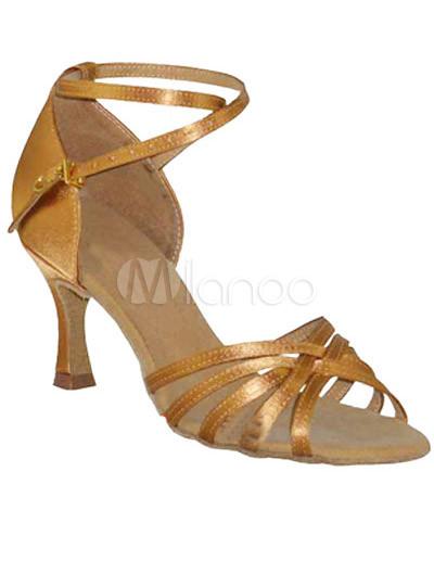 Foto Cuero de gamuza de Color de la piel 2 3/4'' zapatos de tacón Mujer Latina foto 600083