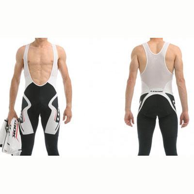 Foto Culotte pantalon largo ciclista con tirantes Look Blanco/Negro/Rojo