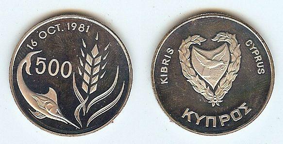 Foto Cyprus 500 Mils 1981