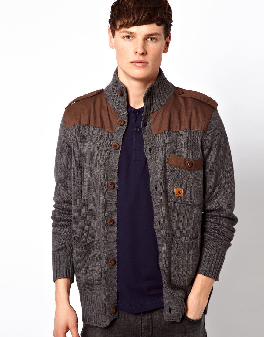 Foto Cárdigan grueso de Kangol Gris antracita