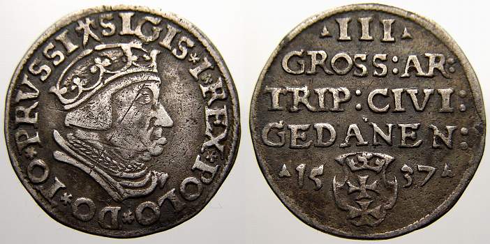 Foto Danzig, Stadt Dreigroschen 1537
