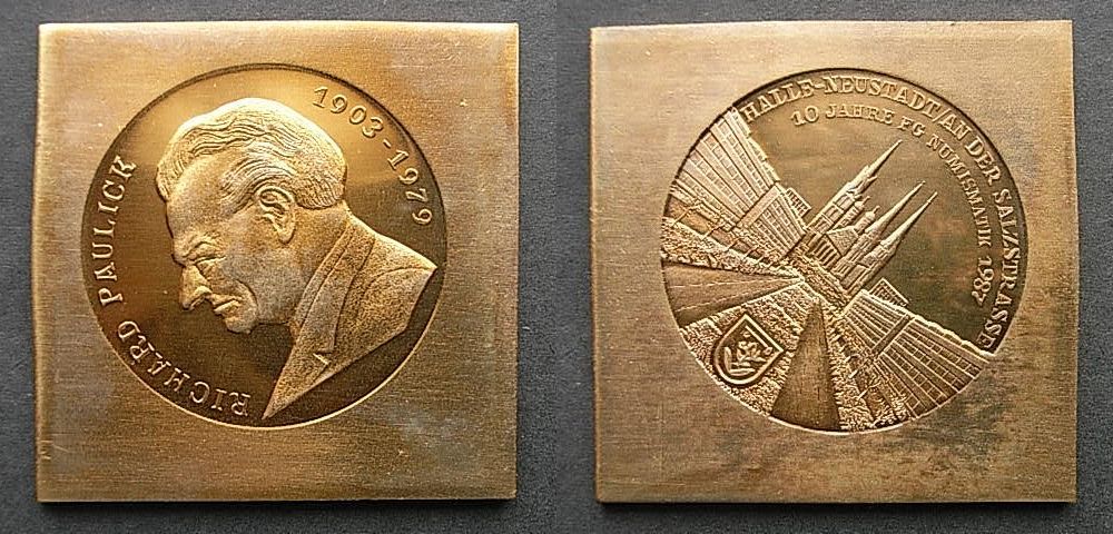 Foto Ddr Medaille Klippe Halle 1987