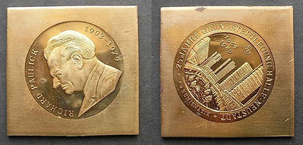 Foto Ddr Medaille Klippe Halle 1989