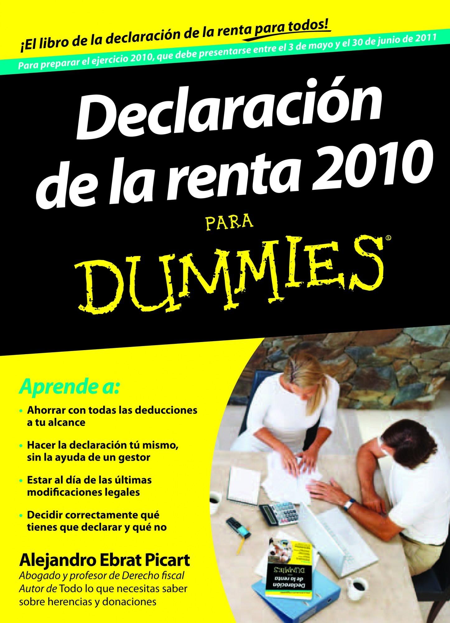 Foto Declaración de la renta 2010 para Dummies foto 510983