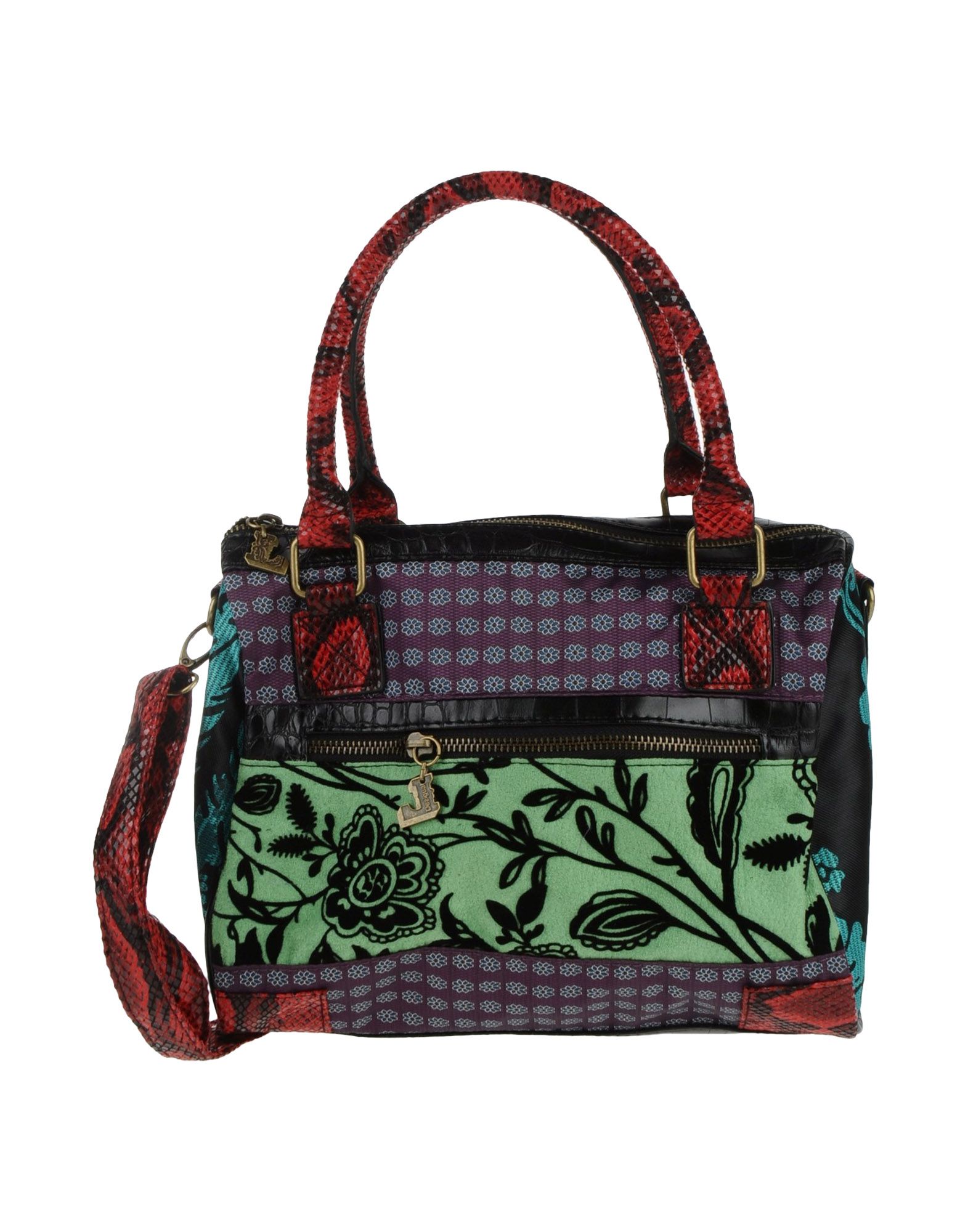 Foto desigual bolsos medianos de tela Mujer Morado foto 585458