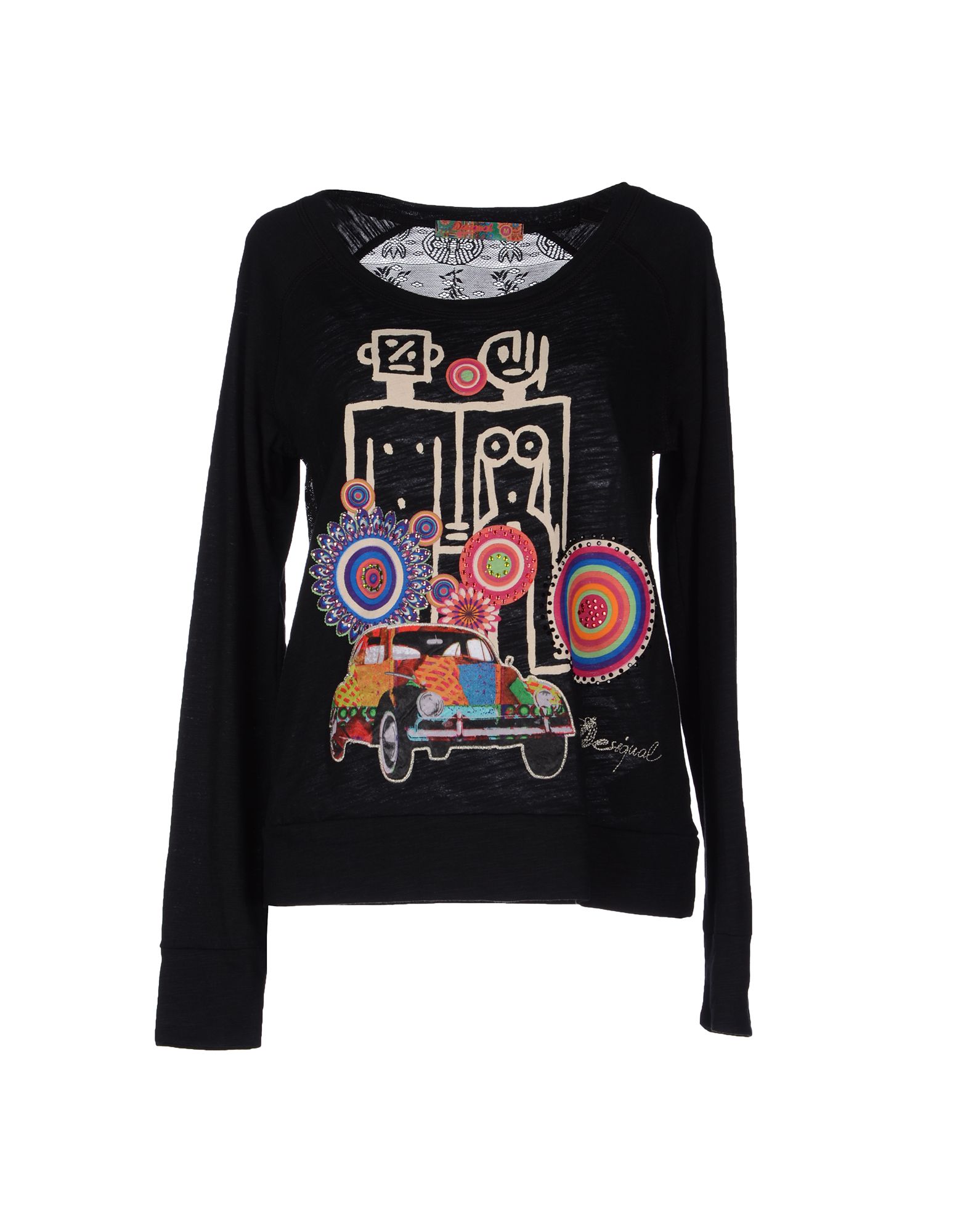 Foto Desigual Camisetas De Manga Larga Mujer Negro