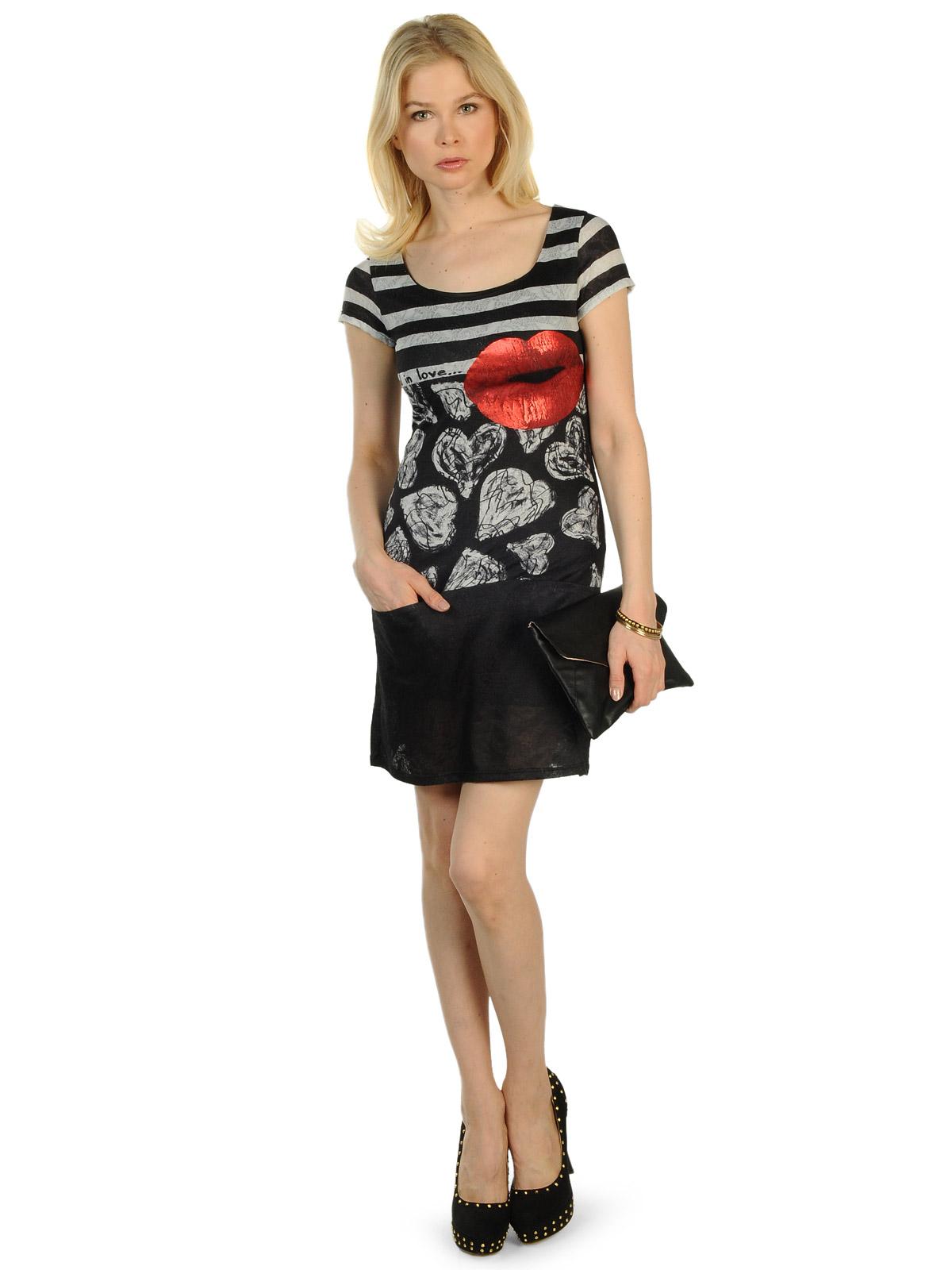 Foto Desigual Vestido Corazones negro S foto 310821