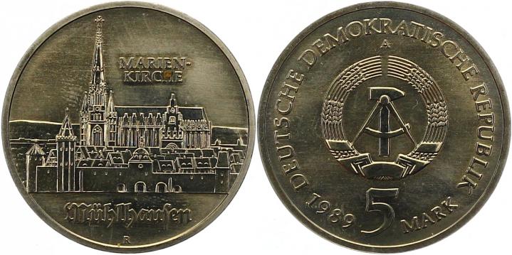 Foto Deutsche Demokratische Republik 5 Mark 1989