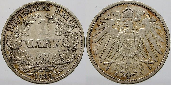 Foto Deutsches Reich Mark 1899 G