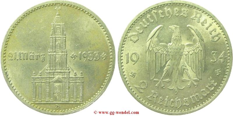 Foto Deutschland ab 1871 2 Reichsmark 1934