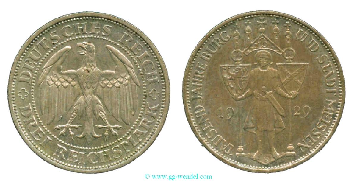 Foto Deutschland ab 1871 3 Reichsmark 1929 foto 456069