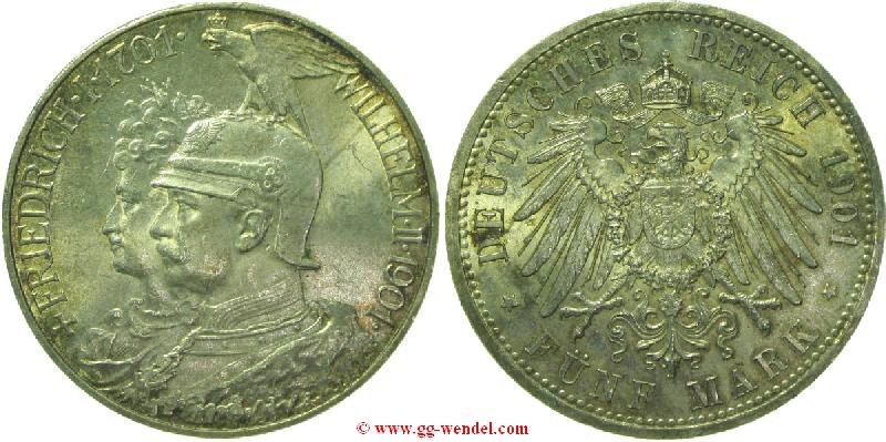 Foto Deutschland ab 1871 5 Mark 1901