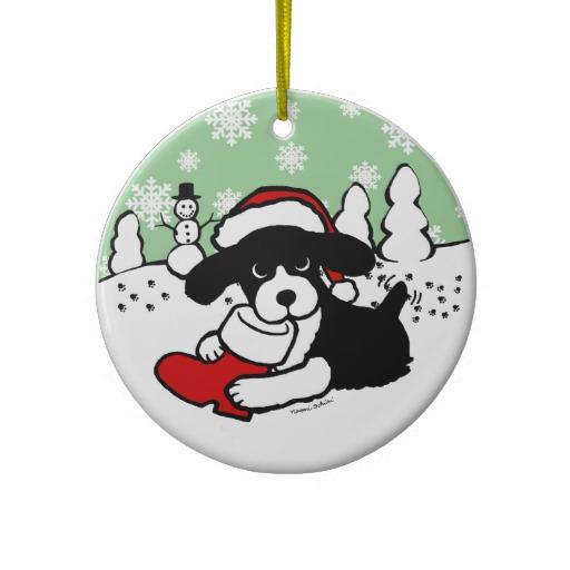 Foto Dibujo animado del navidad del perro de aguas de s Adorno De Reyes foto 607646
