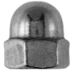 Foto DIN 1587 A2 M 4 Tuercas hex. de sombrerete, forma alta Lederer