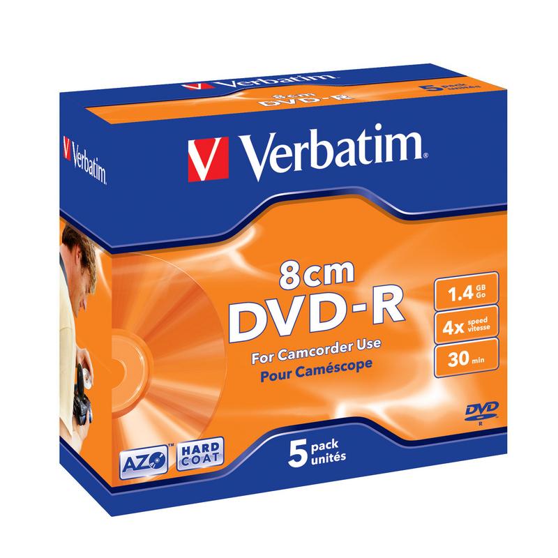 Foto Disco Verbatim DVD-R 1,4GB 8cm 4x Speed, Jewel Case, hardcoated foto 152523