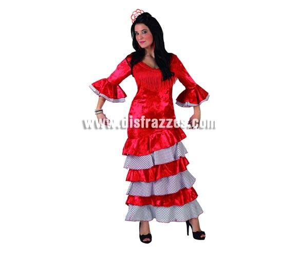 Foto Disfraz de Flamenca lujo rojo para mujer talla M-L foto 914159