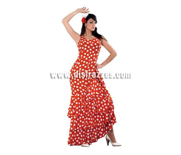 Foto Disfraz de Flamenca rojo para mujer talla M-L foto 914172