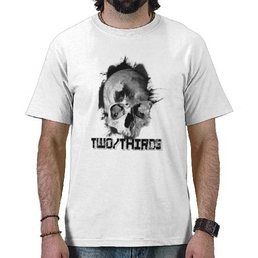 Foto Dos tercios - Camiseta del cráneo del Grunge foto 587351