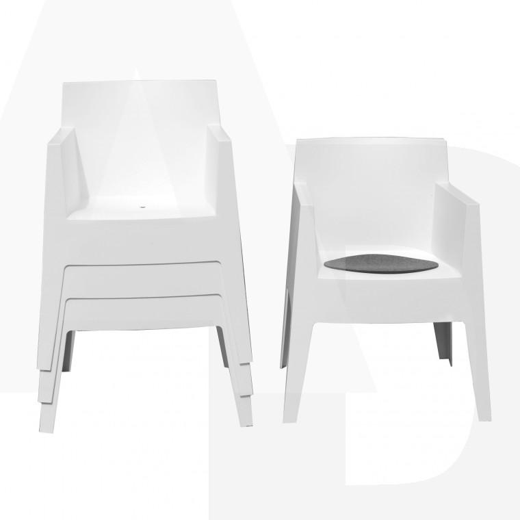 Foto Driade Store - Toy - Kit de Promoción 4 sillas - blanco/con 4 cojines anthrazit