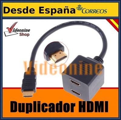 Foto Duplicador Hdmi Bañado Oro  Ladron 2 Puertos Splitter  Doble Hdmi foto 209926