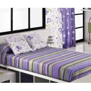 Foto Edredón ajustable GALIA STRIPE lila foto 288452