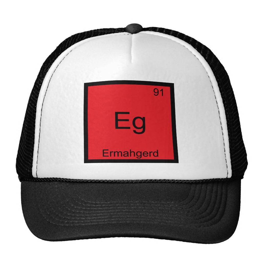 Foto Eg. - Camiseta divertida de la química del element Gorras foto 884010