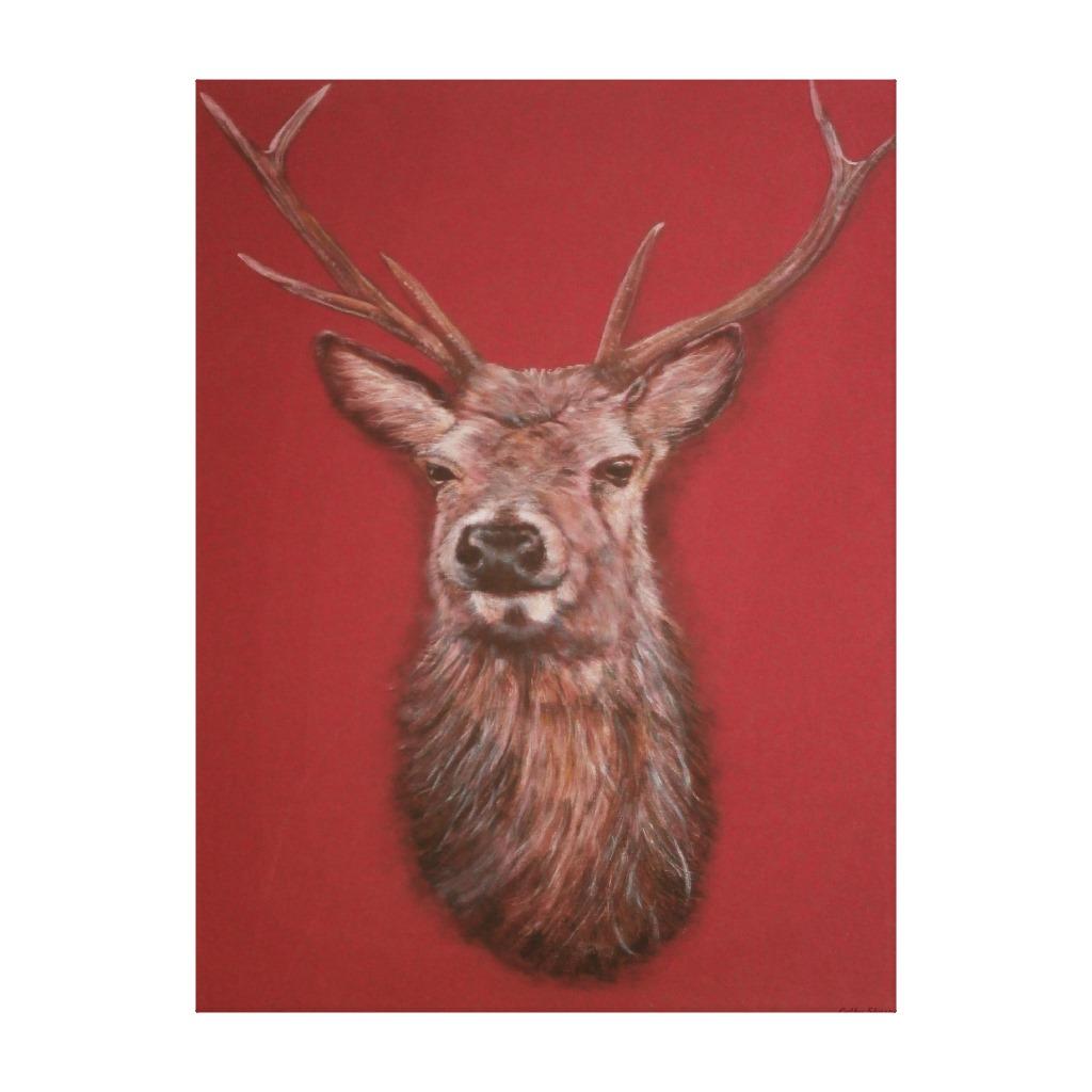 Foto El macho del ciervo común estiró la impresión de l Lona Envuelta... foto 970781