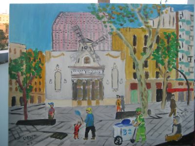 Foto El Molino Barcelona 50x65 Oleo Lienzo Crespo R foto 517887
