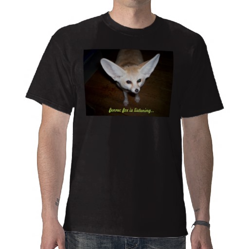 Foto el zorro del fennec está escuchando… Camiseta foto 706035