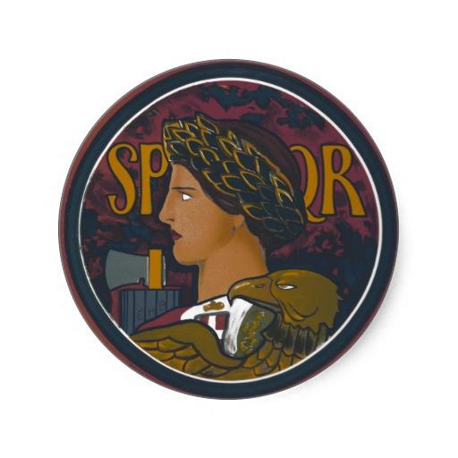 Foto Emblema romano del vintage de Italia SPQR Etiqueta foto 587496