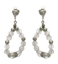 Foto Emme clip de plata cristal pendientes