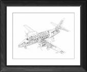 Foto Enmarca 51x41cm imprimir of Plano de corte de BAe Jetstream 31