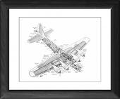 Foto Enmarcado 25x20cm imprimir of Boeing B-17 G volando fortaleza...