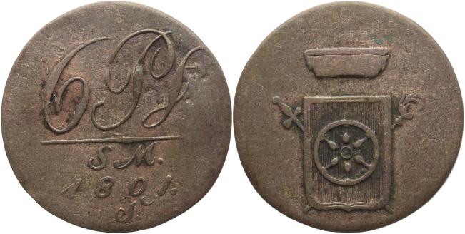 Foto Erfurt-Stadt 6 Pfennig 1801