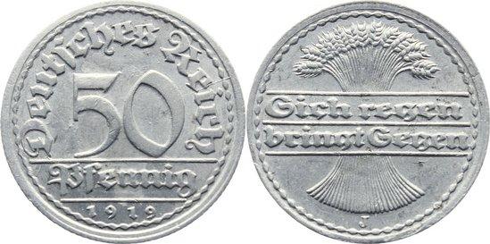 Foto Erster Weltkrieg und Inflation 50 Pfennig 1919 J foto 124912