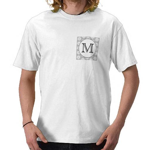Foto Estampado de flores, monograma de encargo blanco y Camiseta foto 437689