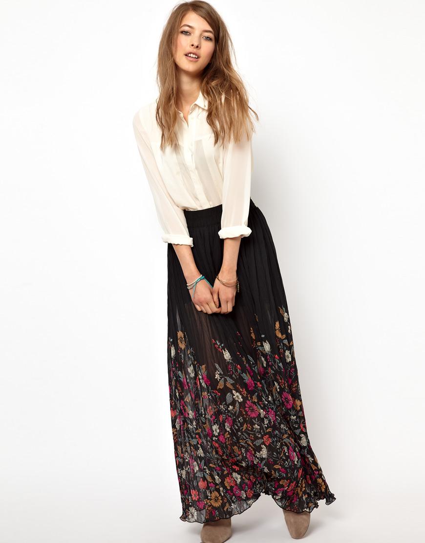 Foto Falda larga de flores de Pepe Jeans London Negro/multicolor foto 603976