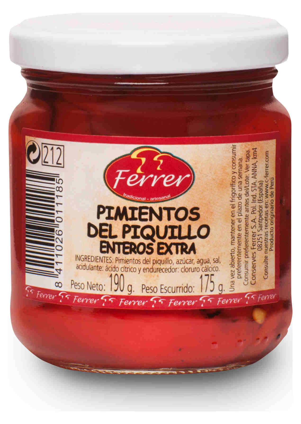 Foto Ferrer Pimientos del Piquillo Enteros Extra